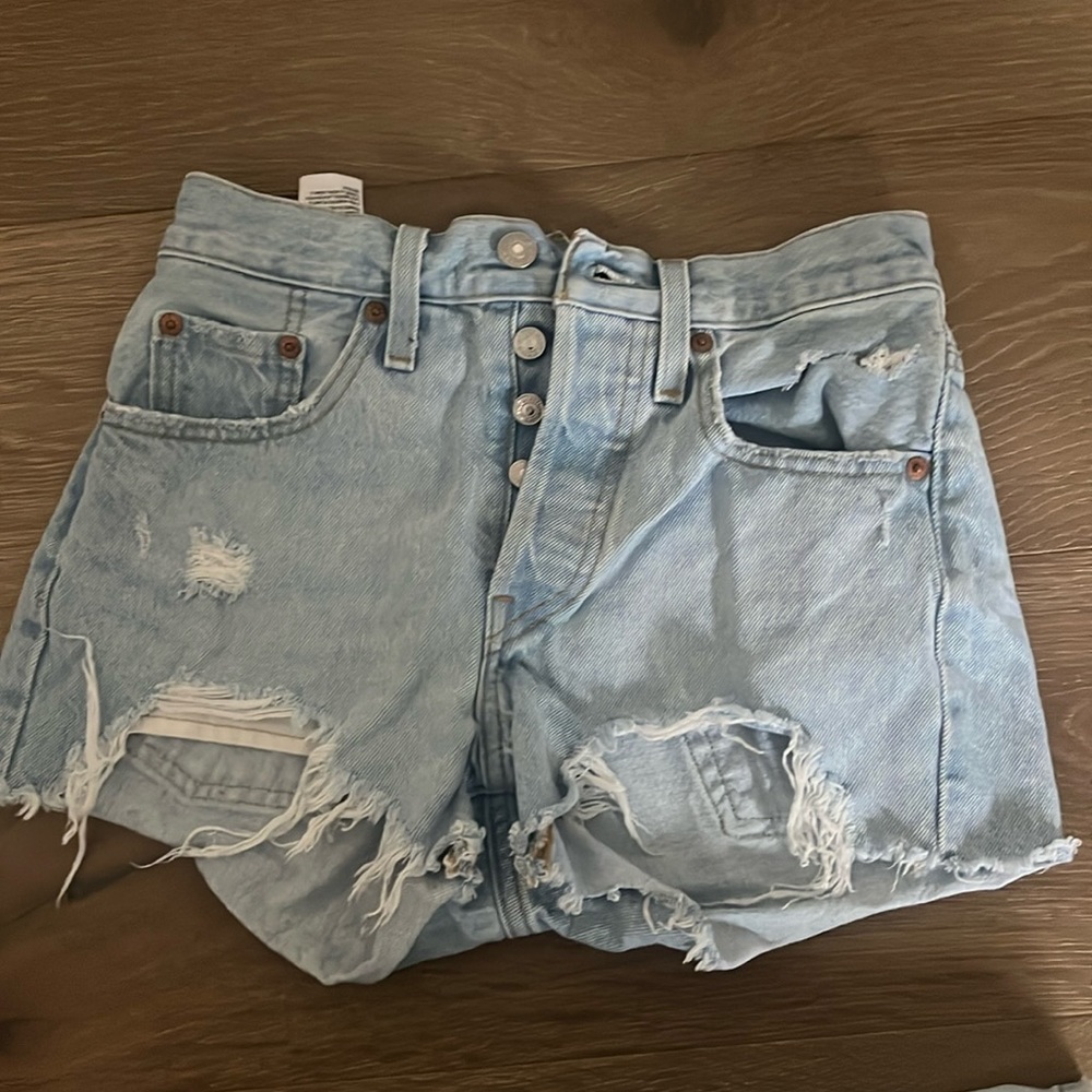 Levi's Light Blue Jean Shorts